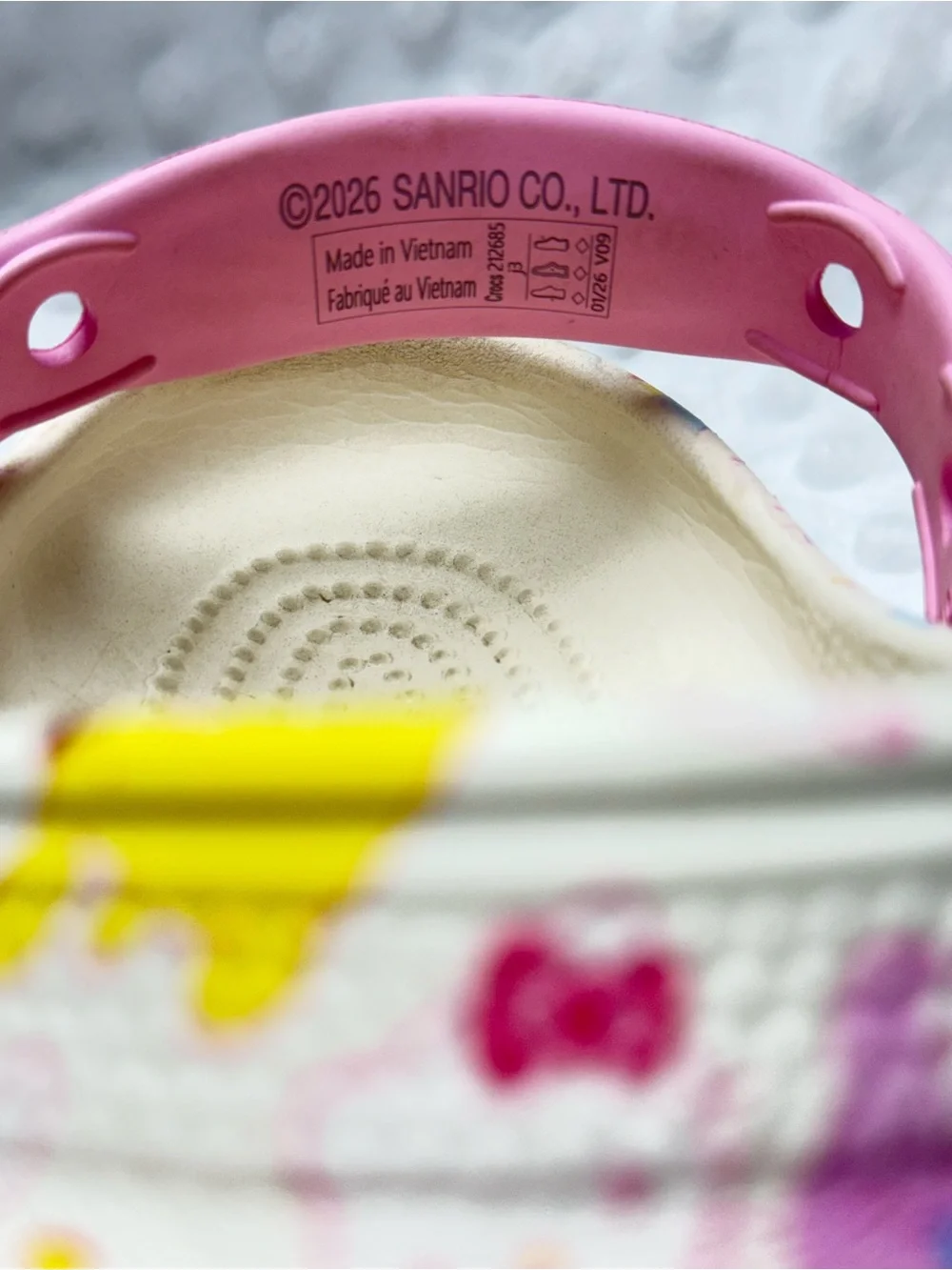 Hello Kitty Kids Crocs- Slip-On Clogs with Pink Strap size 3